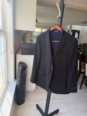 Tommy Hilfiger Black Men's Two-Button Sport Coat